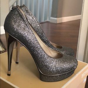 Silver/Grey Glitter Michael Kors Heels